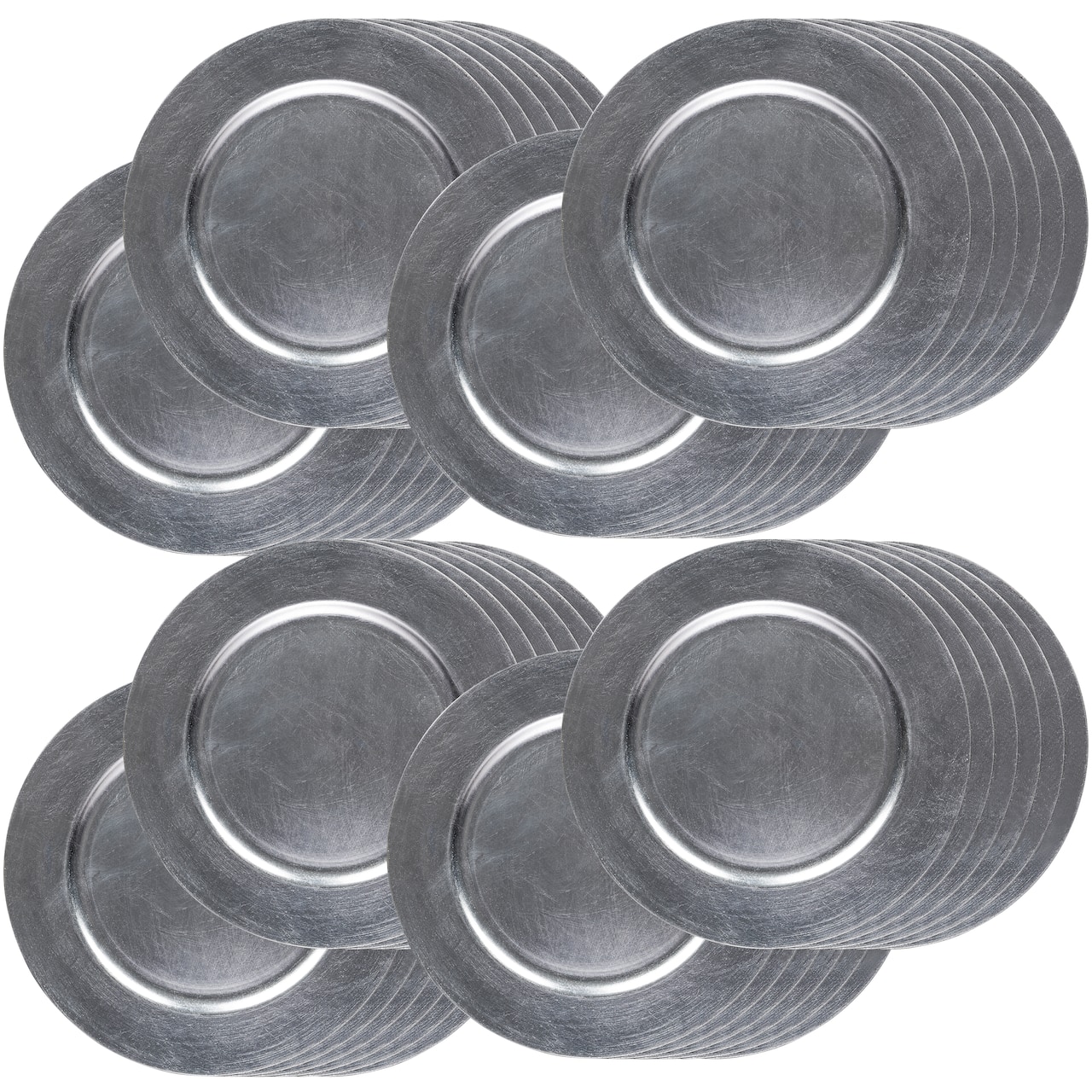 8 Packs: 6 ct. (48 total) 13" Silver Chargers by Celebrate It™